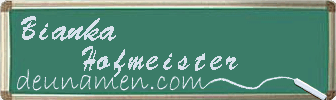 Bianka Hofmeister Visitenkarte